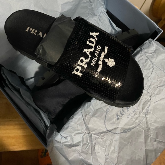 Prada Sequin slide sandals - Picture 2 of 2